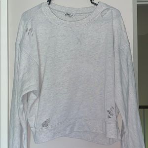 distressed like gray sweatshirt